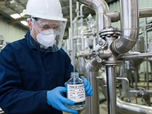 Industrial chemical quality sampling