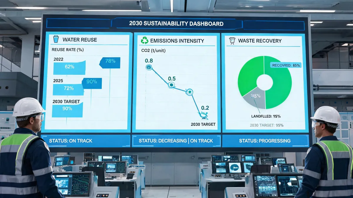 Chemical plant sustainability control room
